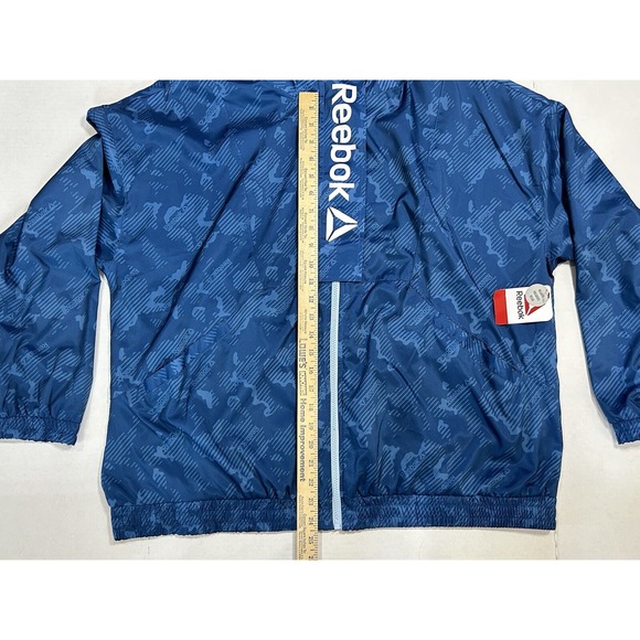 Reebok Womens Blue Windbreaker Jacket 2XL Jogger Coat‎ NWT - Picture 7 of 12